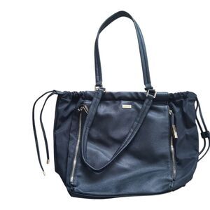 Chic TUTILO Black Tote Bag with Gold Details